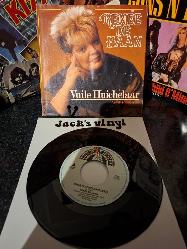 Renée de Haan - Vuile Huichelaar (Single) 1987, Fotohoes, Ophalen of Verzenden, Zo goed als nieuw, 7 inch