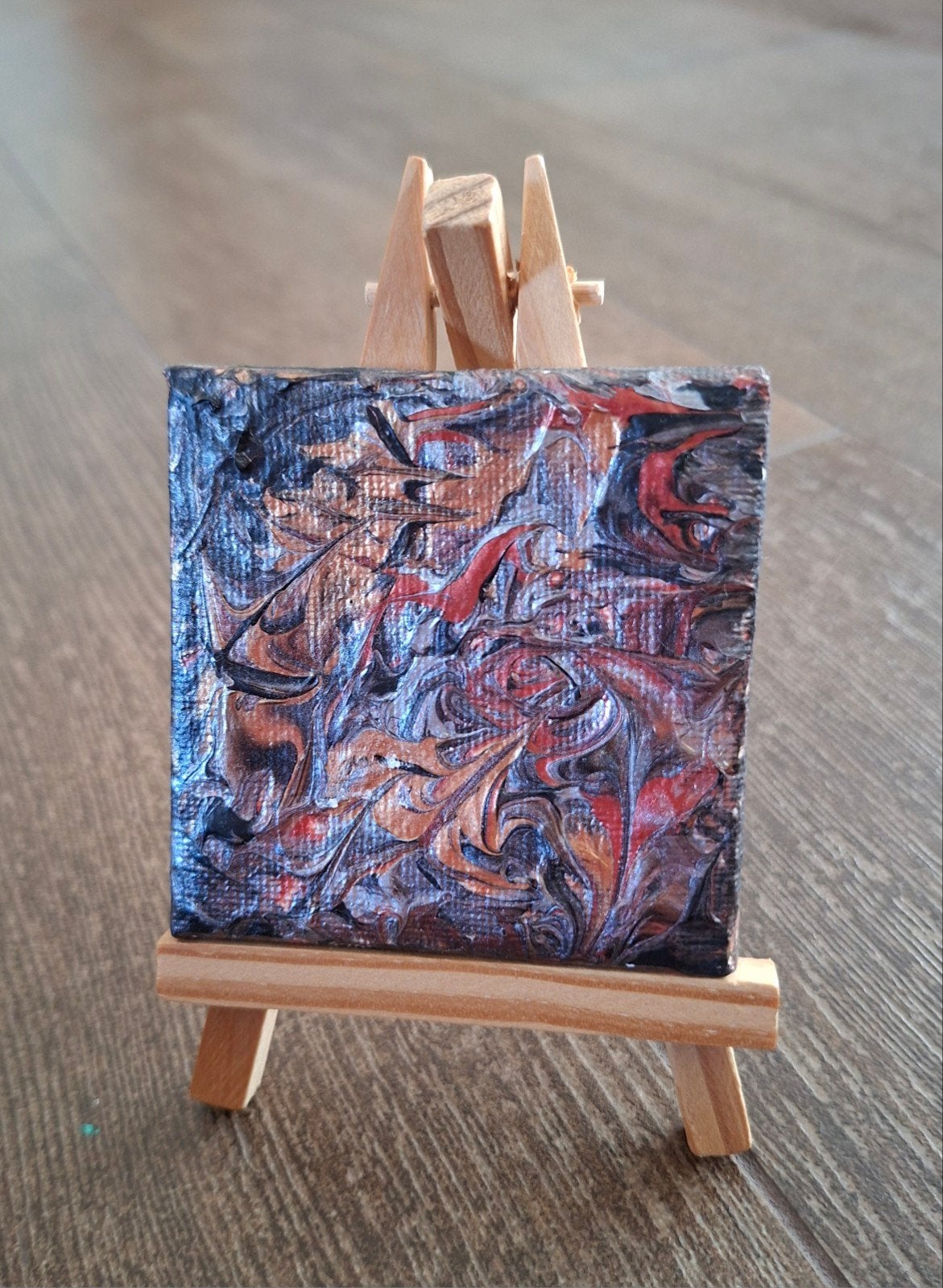 Mini schilderij op ezel - acrylverf - diverse kleuren, Ophalen of Verzenden