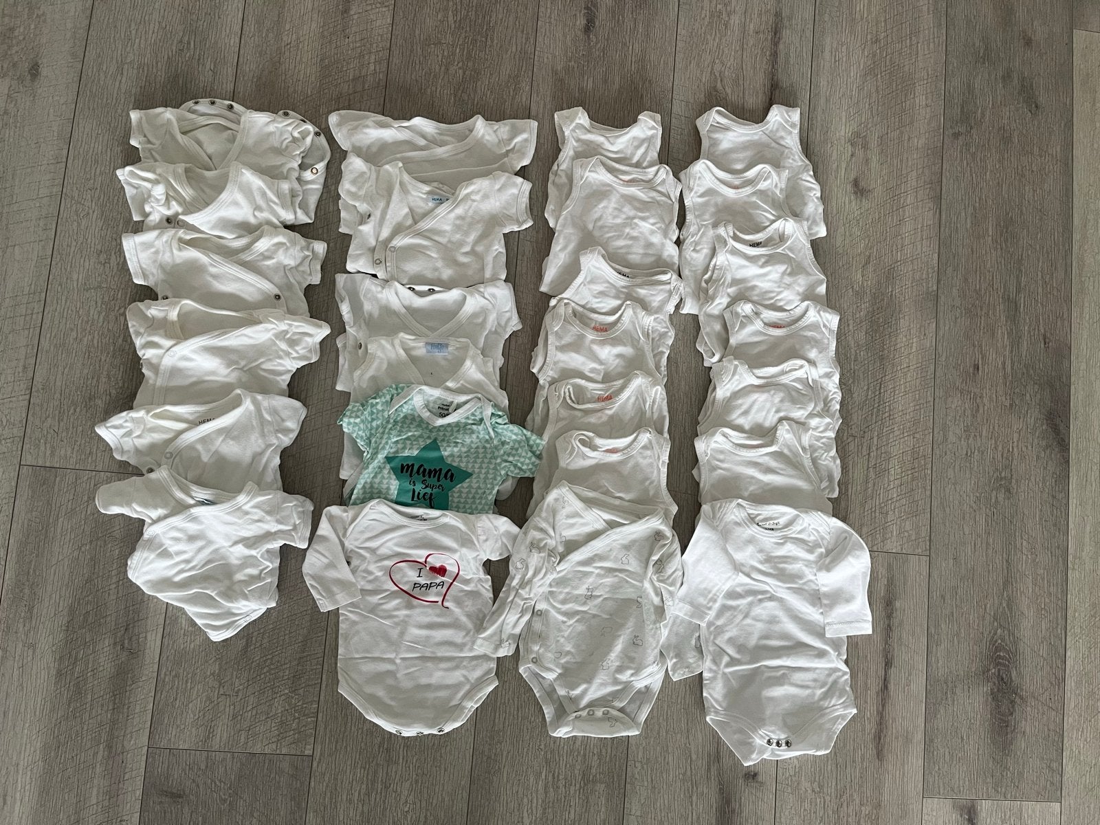 Groot pakket rompertjes maat 50/56 (26 stuks), Ophalen of Verzenden, Gebruikt, Jongetje of Meisje