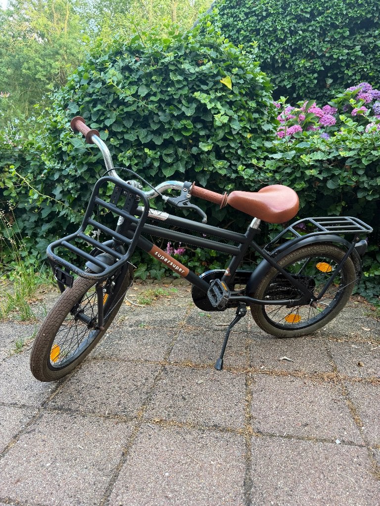 SuperSuper Cooper Bamboo 16inch zwart Jongens Transportfiets, Ophalen, Terugtraprem, Supersuper, 16 tot 20 inch