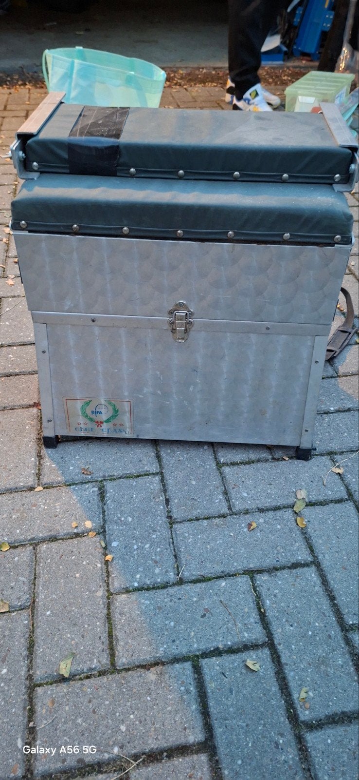 Aluminium viskist / zitkist - Te koop wegens overlijden, Ophalen of Verzenden