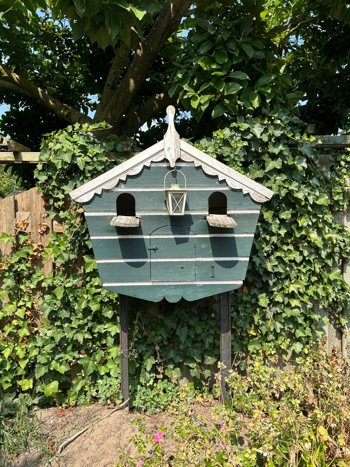 Groot houten vogelhuis, Ophalen, Gebruikt