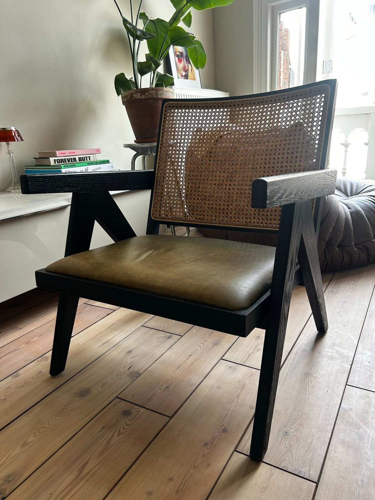 La Roche Fauteuil Loods5 - zwart hout & Rotan, Huis en Inrichting, Ophalen, Gebruikt, Zwart, Eén