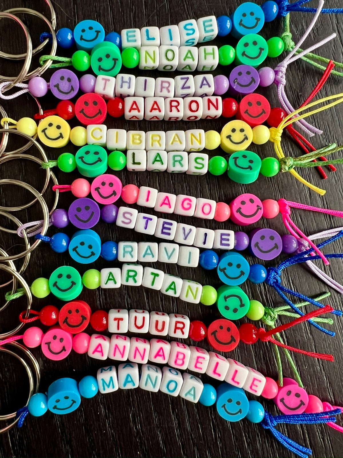 Vrolijke SMILEY sleutelhangers met namen LEUK TRAKTEREN, Verzamelen, Ophalen of Verzenden, Nieuw