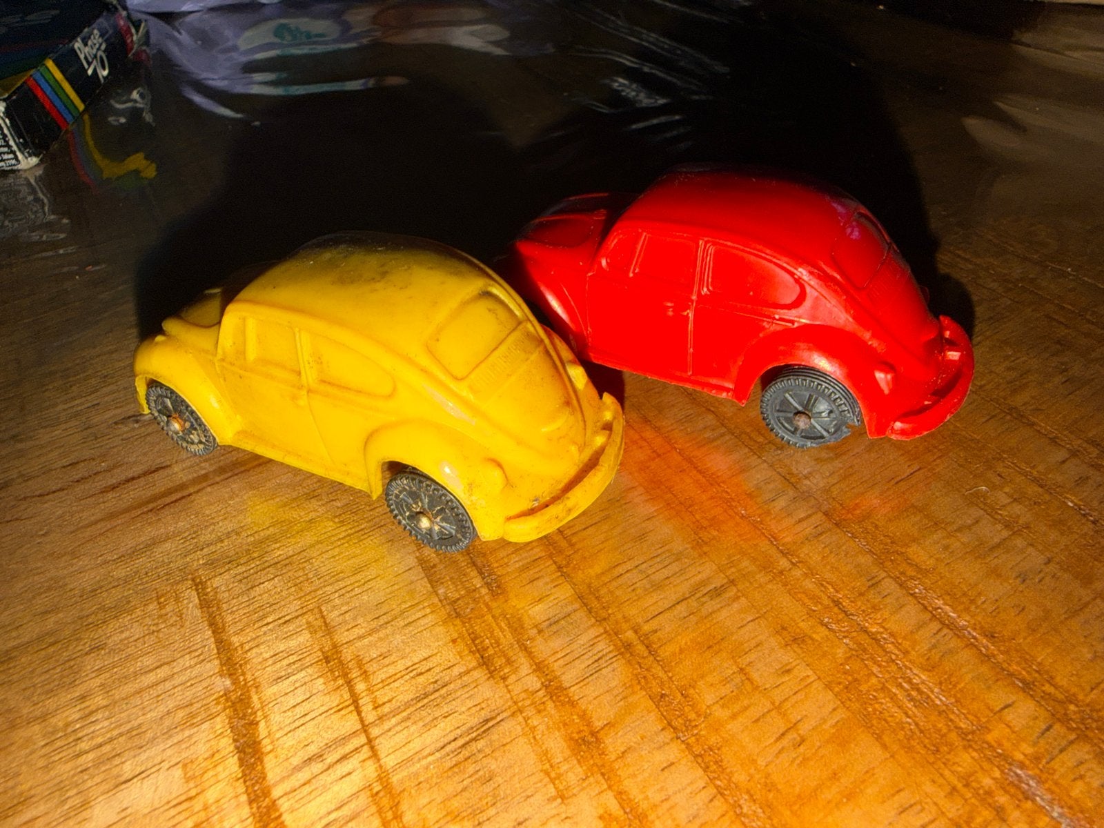 Twee Tomte Volkswagen Kever speelgoedauto's, Gebruikt, R, Ophalen of Verzenden, Tomte