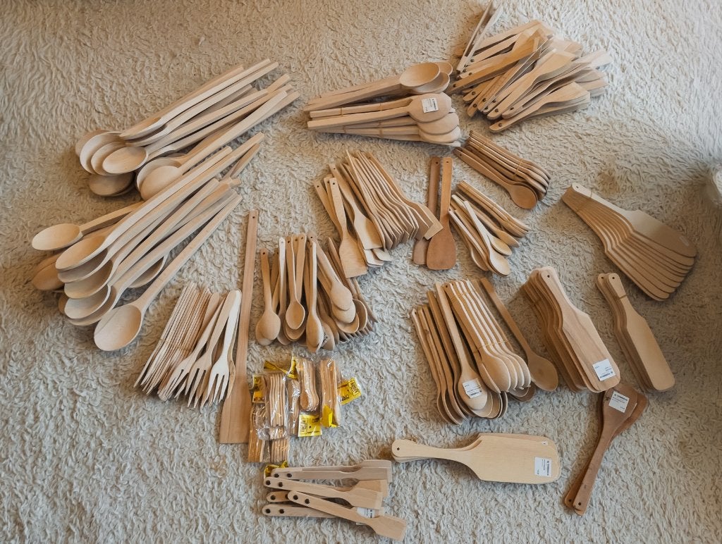 Partij houten keukengerei – ca. 275 stuks - nieuw, Ophalen, Nieuw, Hout