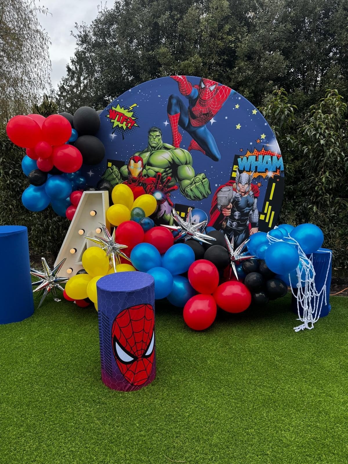 Superheldendecoraties TE HUUR 80,- EURO, Ophalen of Verzenden