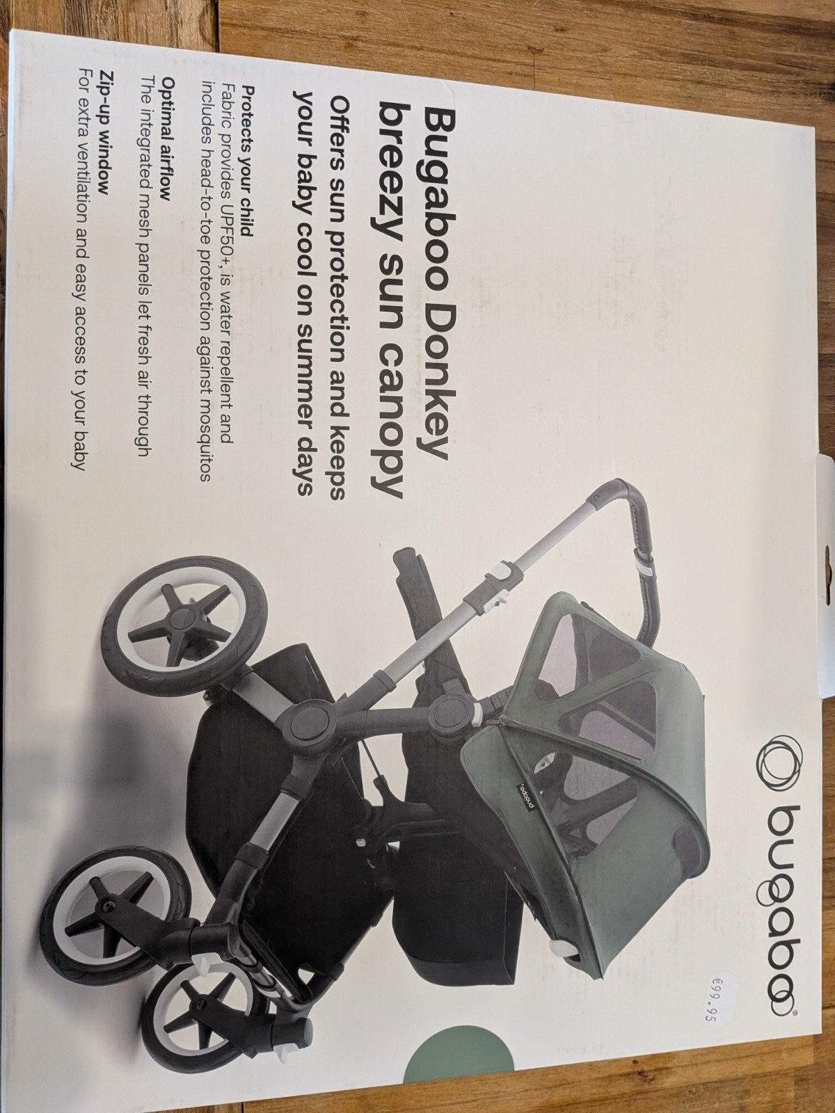 2x Bugaboo donkey Breezy Zonnekap Nieuw in Verpakking, Ophalen of Verzenden, Nieuw, Bugaboo