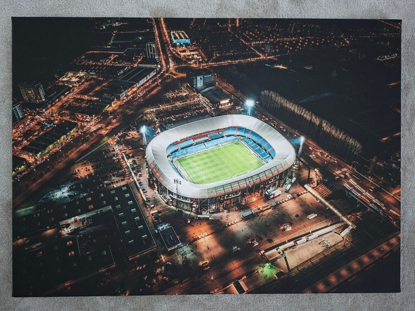 Foto op canvas De Kuip, Feyenoord 50 cm x 70 cm, Ophalen, Overige typen, Zo goed als nieuw, 5 – 50