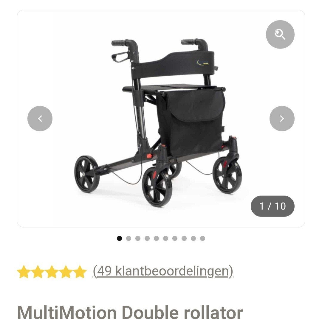 Rollator - Multimotion Double Rollator - NIEUW, Ophalen, Lichtgewicht, Nieuw