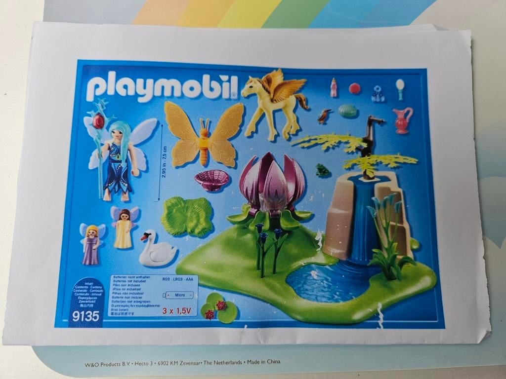 Playmobil Betoverde weide met feeënbabies – 9135, Ophalen of Verzenden, Zo goed als nieuw, Complete set