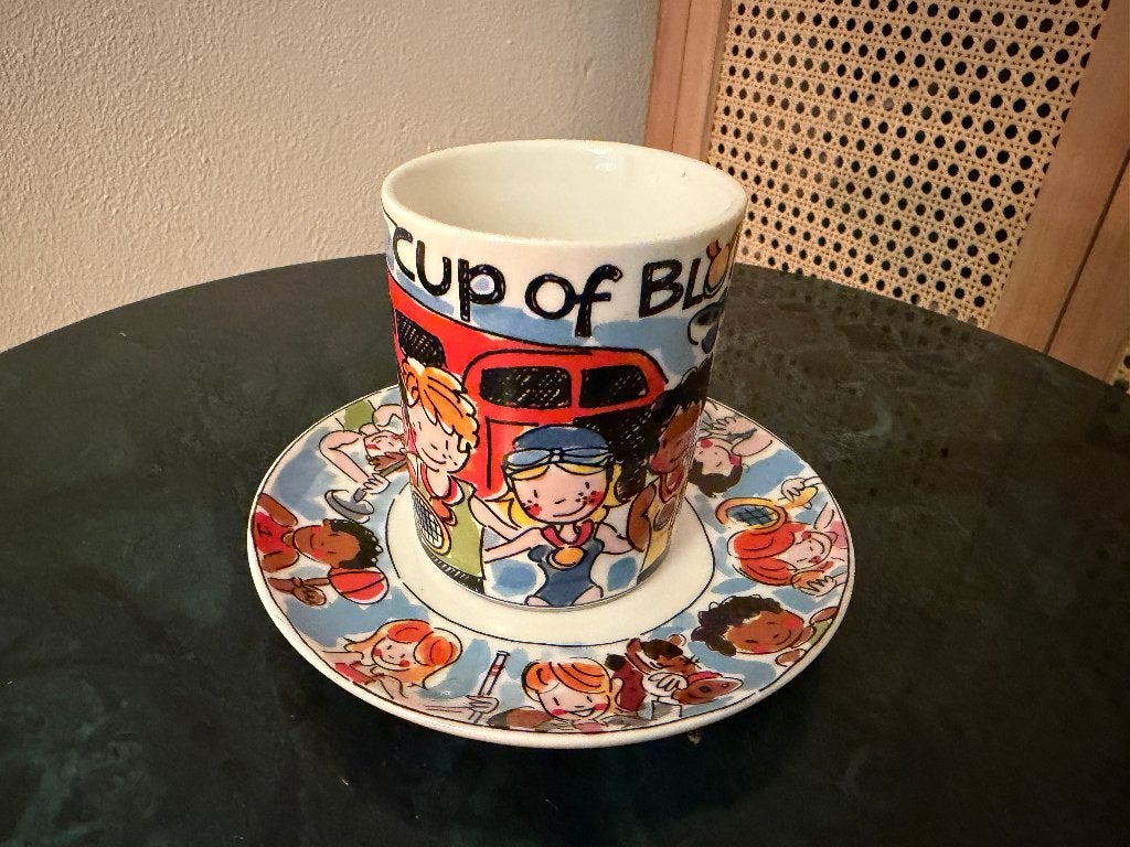 Blond Amsterdam kop en schotel KLM, Ophalen of Verzenden, Zo goed als nieuw, Kop(pen) en/of Schotel(s), Aardewerk
