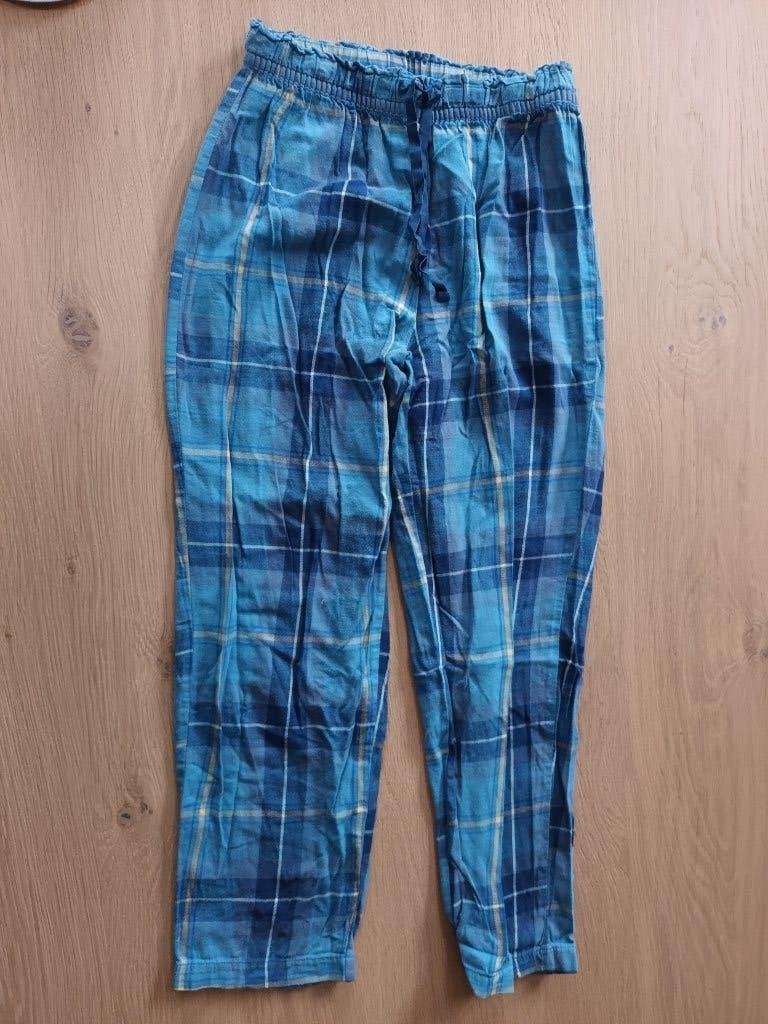 Oysho pyjamabroek pyjama broek dames maat XS blauw geruit, Oysho, Ophalen of Verzenden, Gedragen, Maat 34 (XS) of kleiner