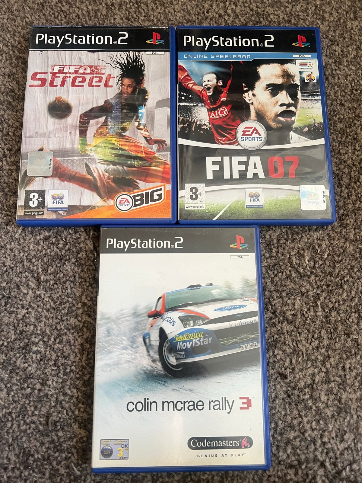 PlayStation 2 Games: FIFA Street, FIFA 07, Colin McRae Rally, Spelcomputers en Games, Games | Sony PlayStation 2, Gebruikt, 2 spelers