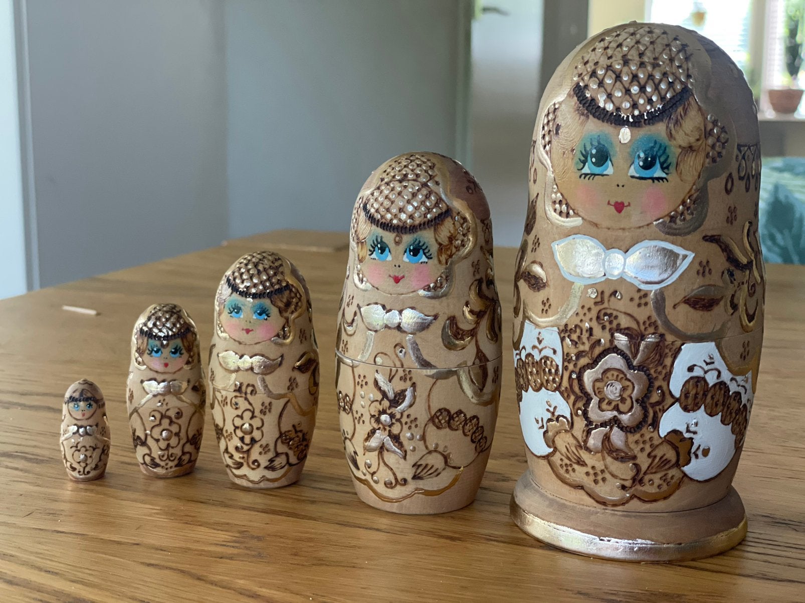 Matroesjka 5 delige poppenset, Ophalen of Verzenden, Zo goed als nieuw
