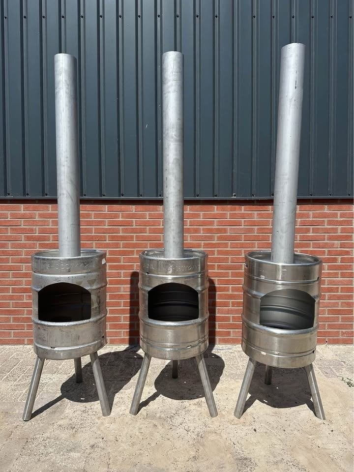 RVS bierfust houtkachel - Duurzaam en sfeervol, Tuin en Terras, Tuinhaarden, Ophalen, Nieuw