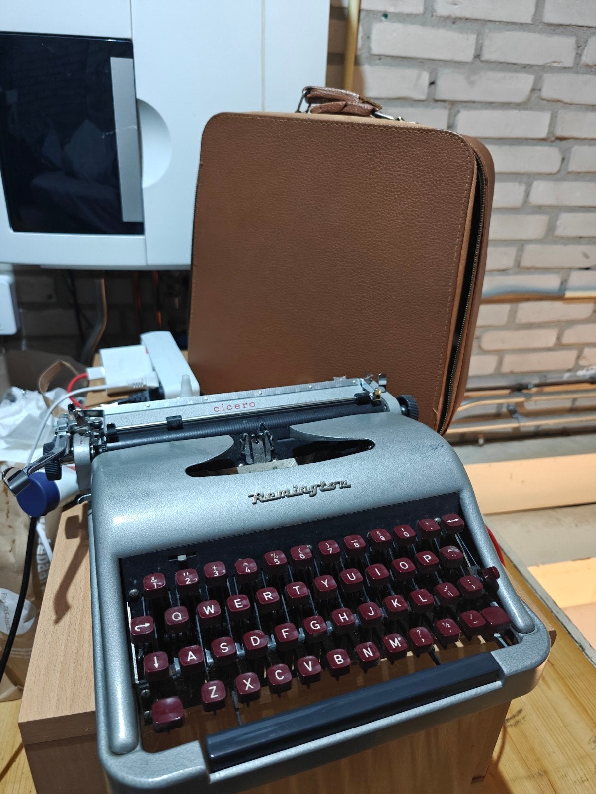 Vintage Remington Typemachine (Cicero) met originele koffer, Ophalen of Verzenden, Gebruikt