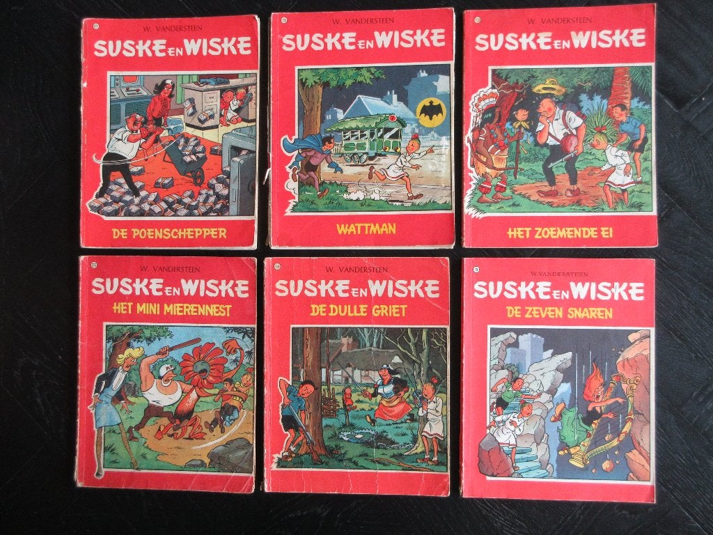 Stripboeken Suske en Wiske vierkleuren 1e eerste druk, Gelezen, Willy Vandersteen, Ophalen of Verzenden, Meerdere stripboeken