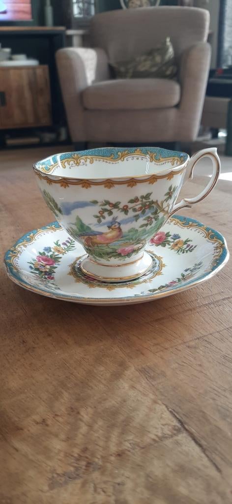 Royal Albert Chelsea Bird Theekop en Schotel, Antiek en Kunst, Ophalen of Verzenden