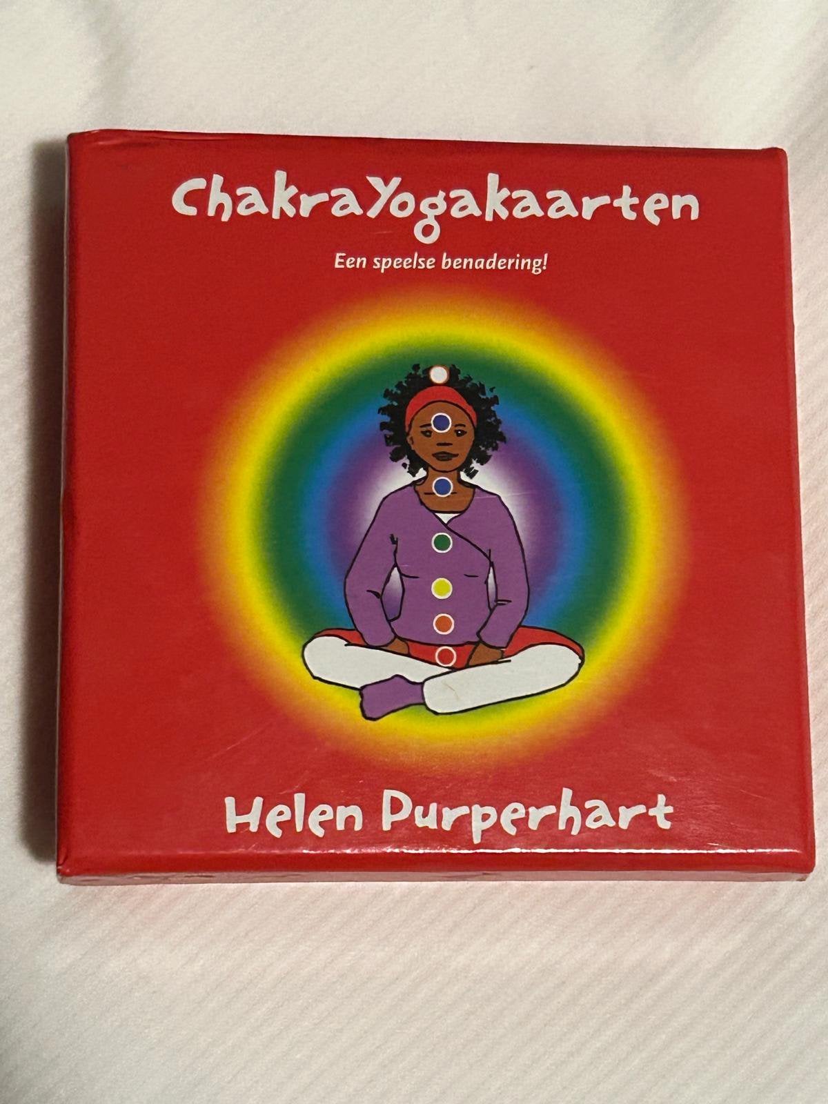 ChakraYogakaarten – Helen Purperhart –Een speelse benadering, Ophalen of Verzenden, Zo goed als nieuw, Meditatie of Yoga, Instructieboek