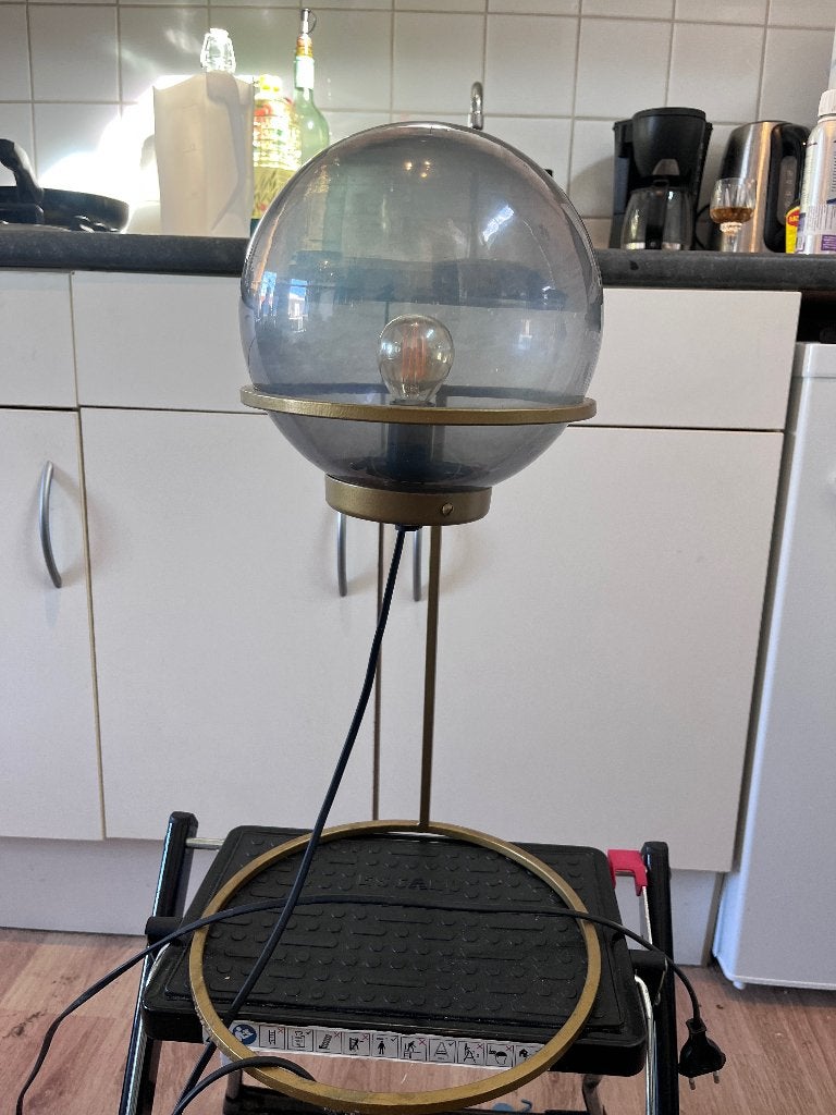 Sissy-Boy Tafellamp / Bollenlamp - Goud & Smokey Glas, Goud, Inclusief lichtbron, Glas, E40