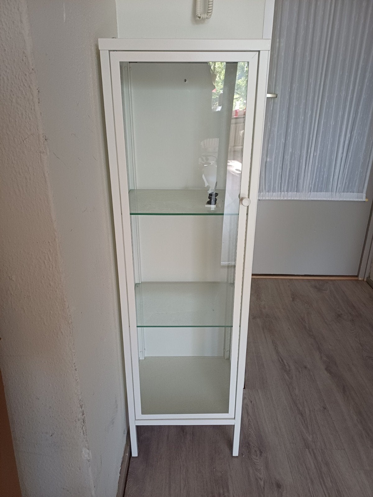 IKEA Baggebo Vitrinekast - Wit met Glazen Planken, Huis en Inrichting, Kasten | Vitrinekasten, Ophalen, Minder dan 50 cm, Glas