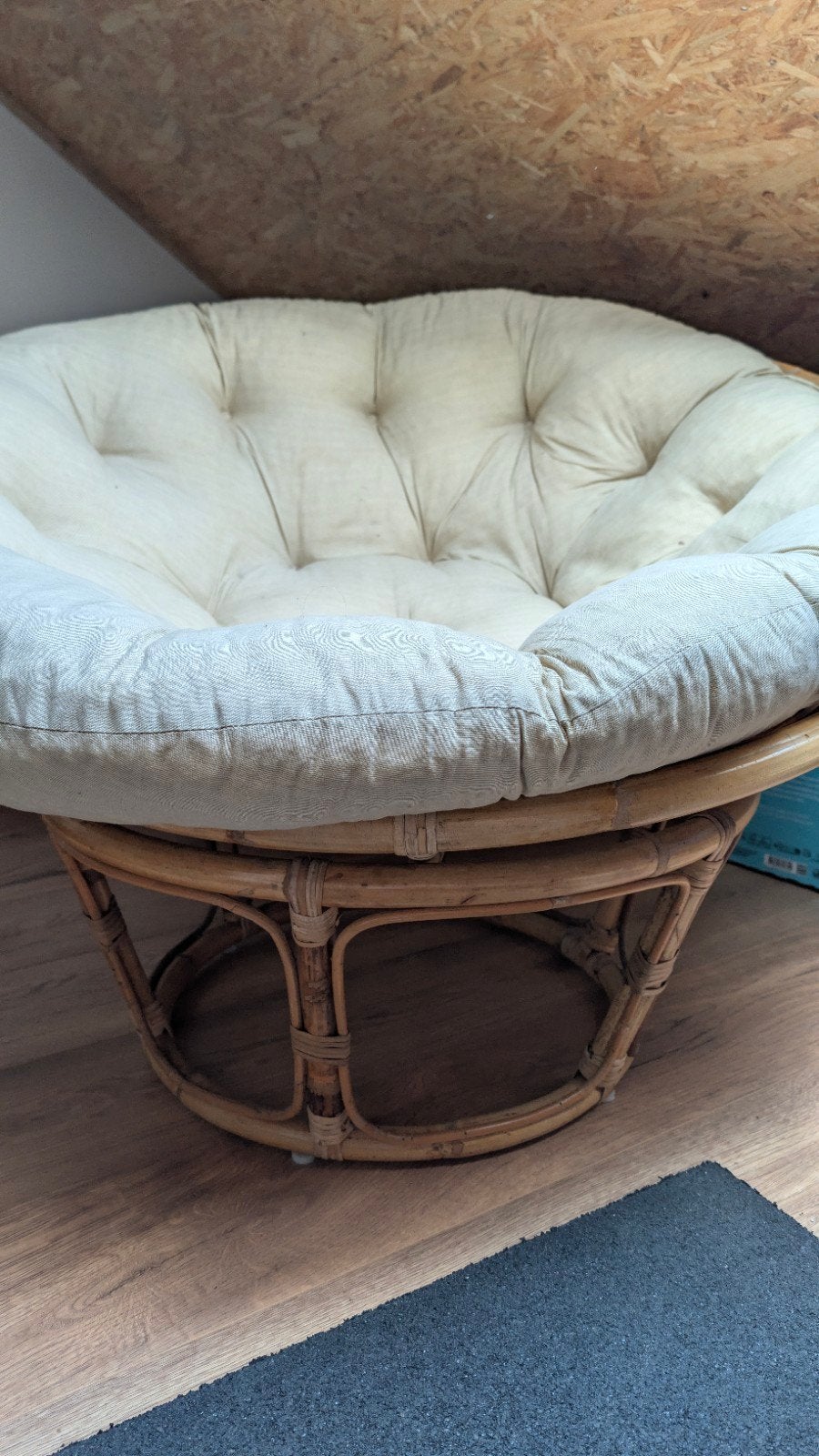 JYSK Jordrup Papasan Stoel inclusief Kussen, Ophalen, Bohemian, Relax, Gebruikt, Bruin
