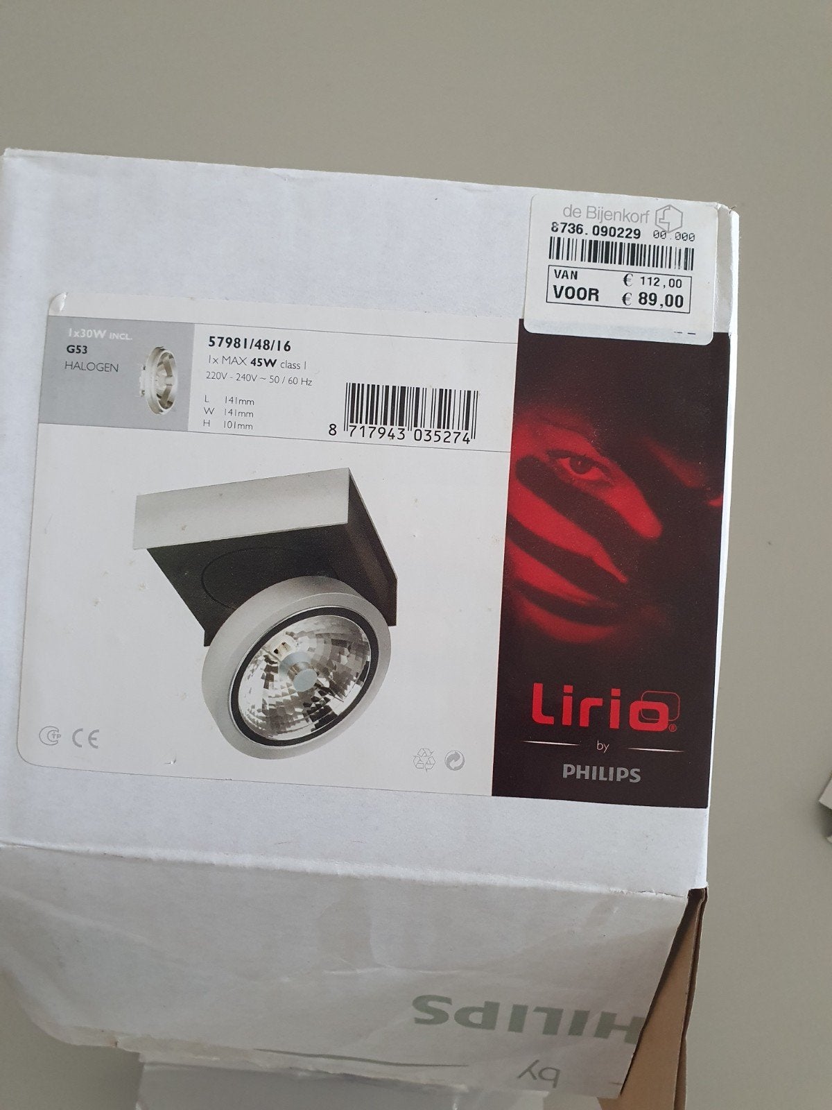 Lirio by Philips Opbouwspot - Halogeen - Nieuw in doos, Halogeen, Verstelbaar, Opbouwspot, Nieuw