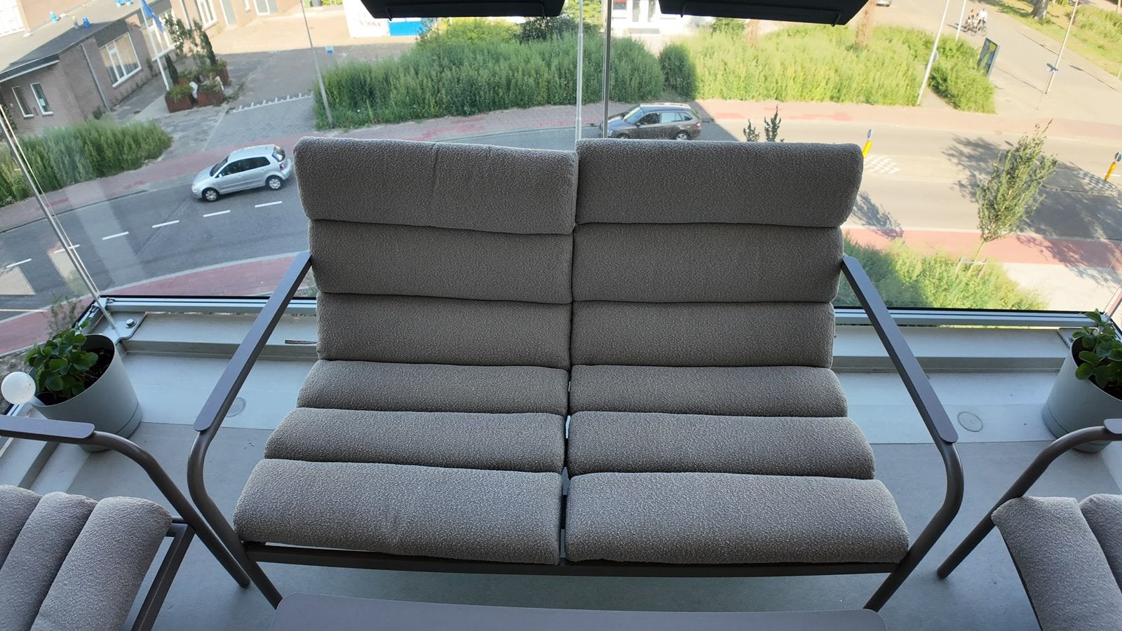 Stijlvolle loungeset van Jysk - Kleur niet meer leverbaar, Ophalen, 4 zitplaatsen, Aluminium, Zo goed als nieuw