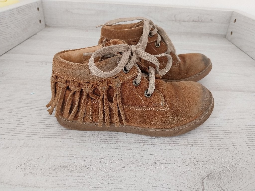Jochie en Freaks bruine suede schoenen maat 26, Gebruikt, Meisje, Schoenen, Ophalen of Verzenden