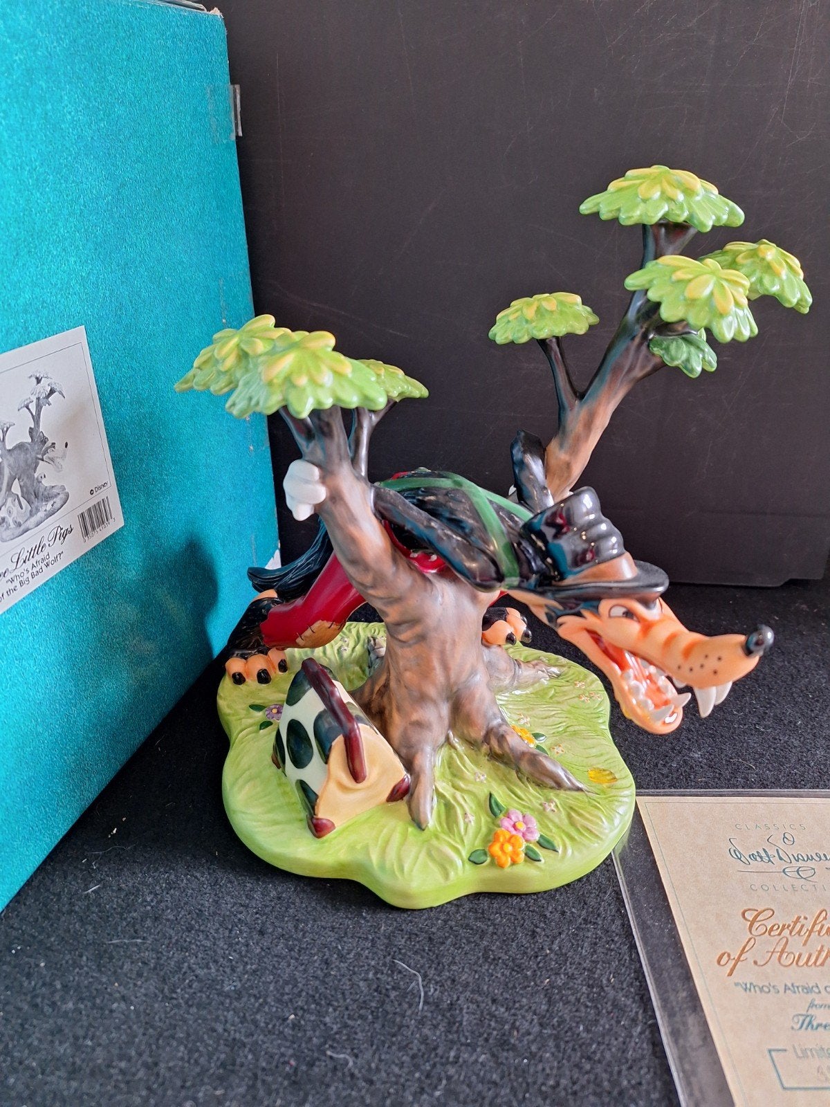 WDCC Walt Disney Classic Collection Wolf - 3 biggetjes LE, Ophalen, Zo goed als nieuw, Beeldje of Figuurtje
