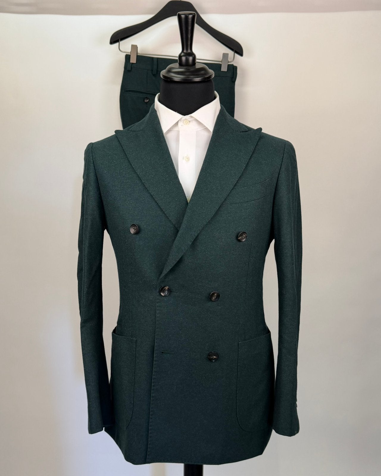 Double breasted suitsupply suit 48, Kleding | Heren, Ophalen of Verzenden, Zo goed als nieuw, Maat 48/50 (M), Groen