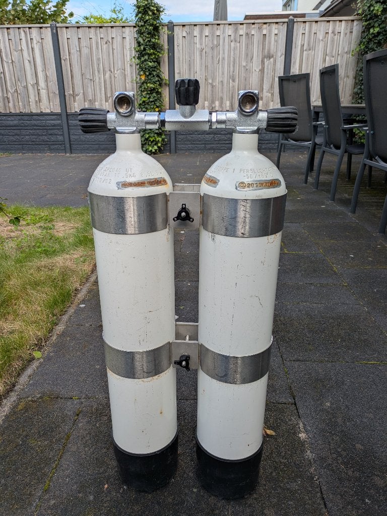 Dubbelset 8,5L, Ophalen, Gebruikt, Duikfles