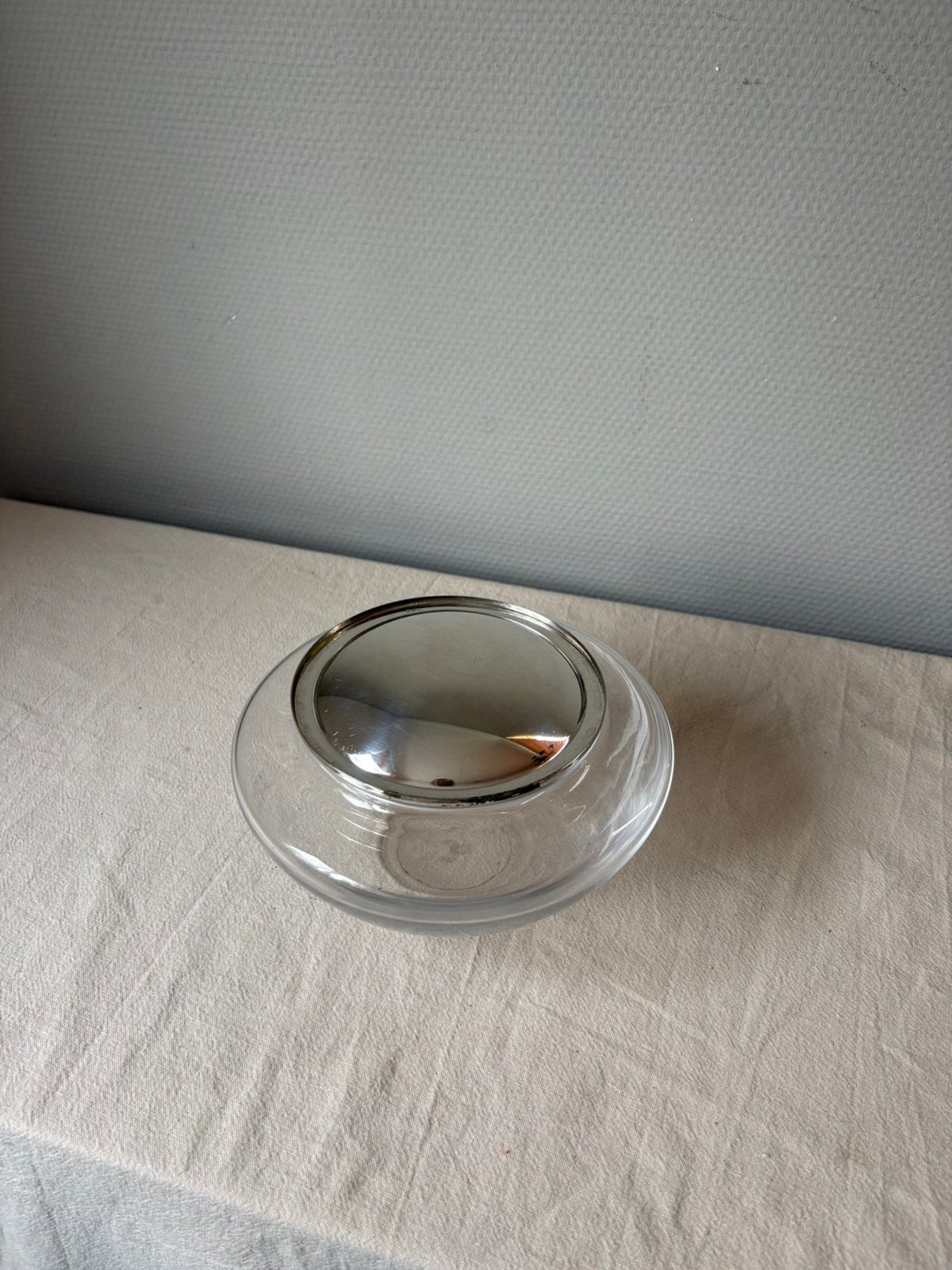 Vintage kristallen Royal Leerdam schaal | Siem van der Marel, Schaal, Rond, Ophalen of Verzenden, Handgemaakt
