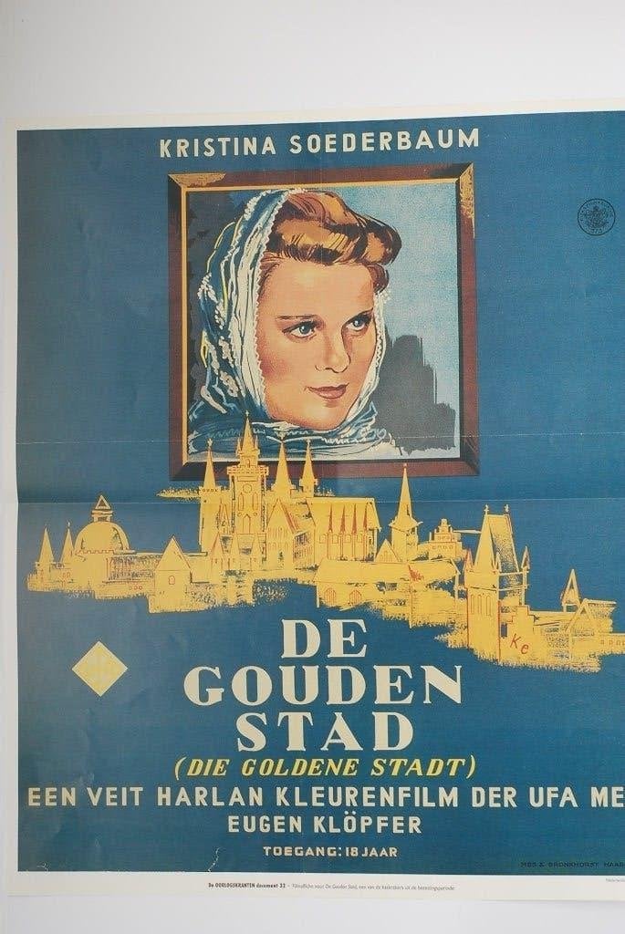 De Gouden Stad Die Goldene Stadt Film Poster WOII Heruitgave, Zo goed als nieuw, Verzenden, Amsterdam, Overige soorten