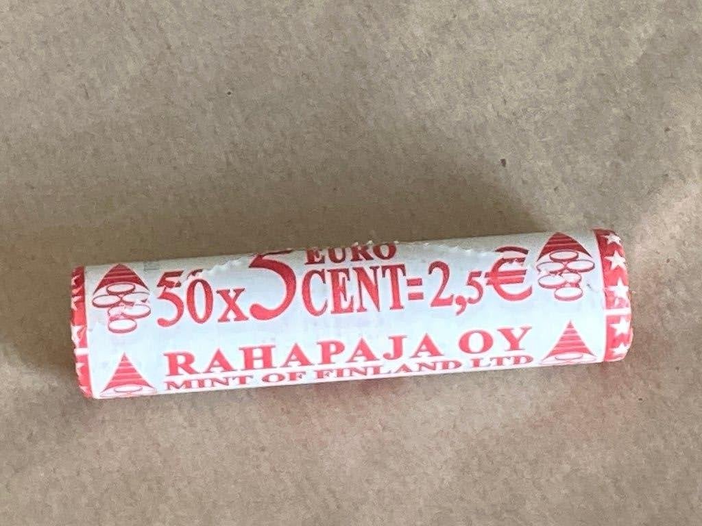€ 0,05 Zichtrol. Finland. 2001. Zeldzaam., Ophalen, Finland, 5 cent, Setje
