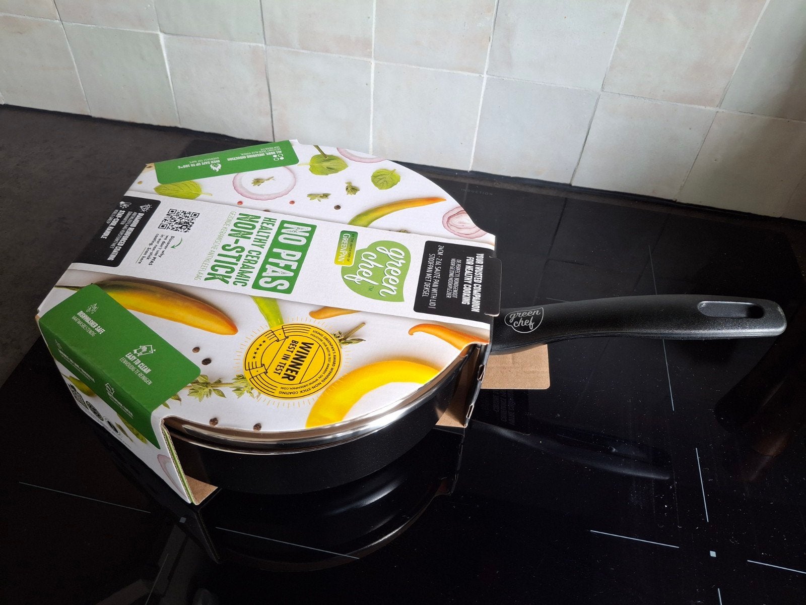 Keramische hapjespan Green Chef, PFAS-vrij, Ophalen of Verzenden, Nieuw, Koekenpan