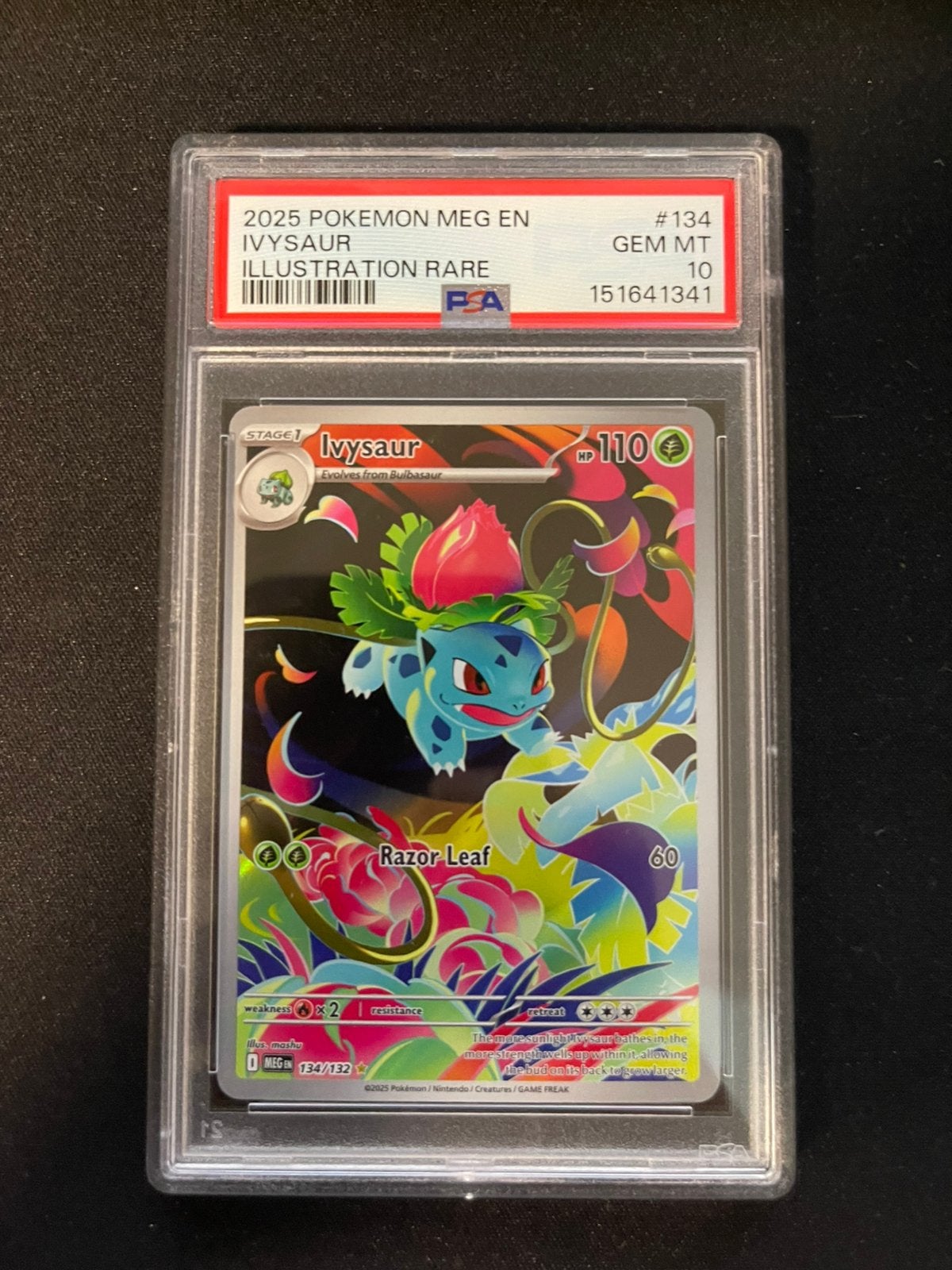 PSA10 ivysaur 134/132, Ophalen, Nieuw, Losse kaart, Foil
