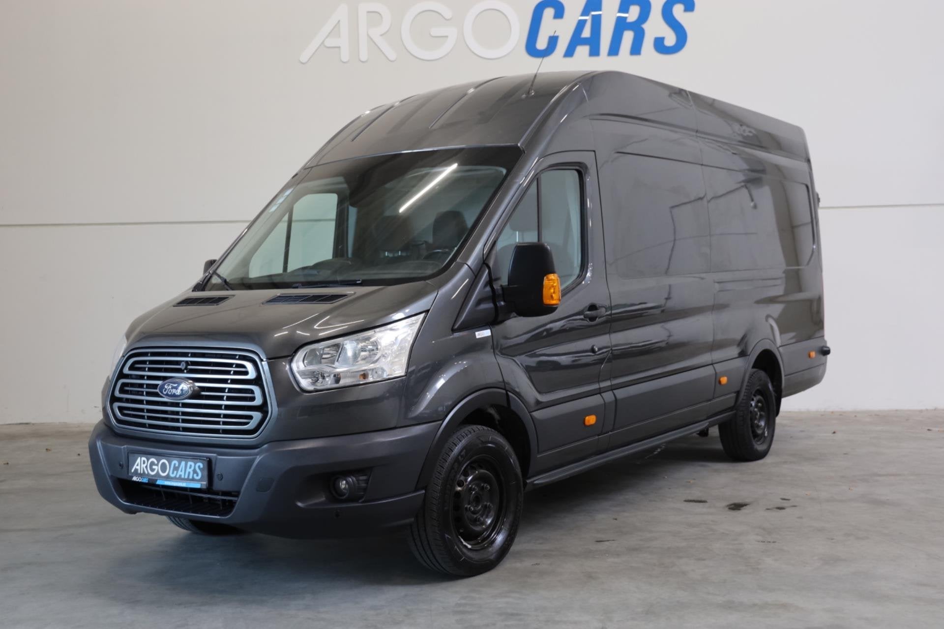 Ford Transit 350 2.0 TDCI L4/H3 170PK GRIJS Limited RWD CAME, Auto's, Dealer onderhouden, Euro 6, 4 cilinders, Bedrijf