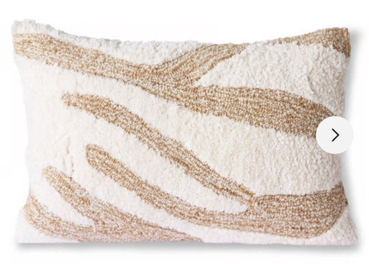 Nordic nest fluffy kussen creme ivoor met vulling, Ophalen of Verzenden, Zo goed als nieuw, Vierkant