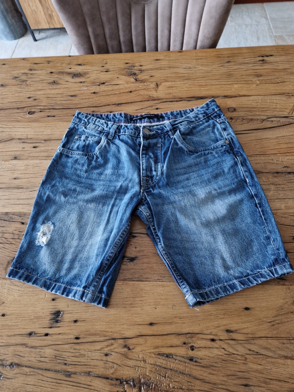 Te koop blauwe korte heren spijkerbroek, merk Brave Soul Den, Brave Soul Denim Studio, Blauw, Ophalen of Verzenden, Zo goed als nieuw