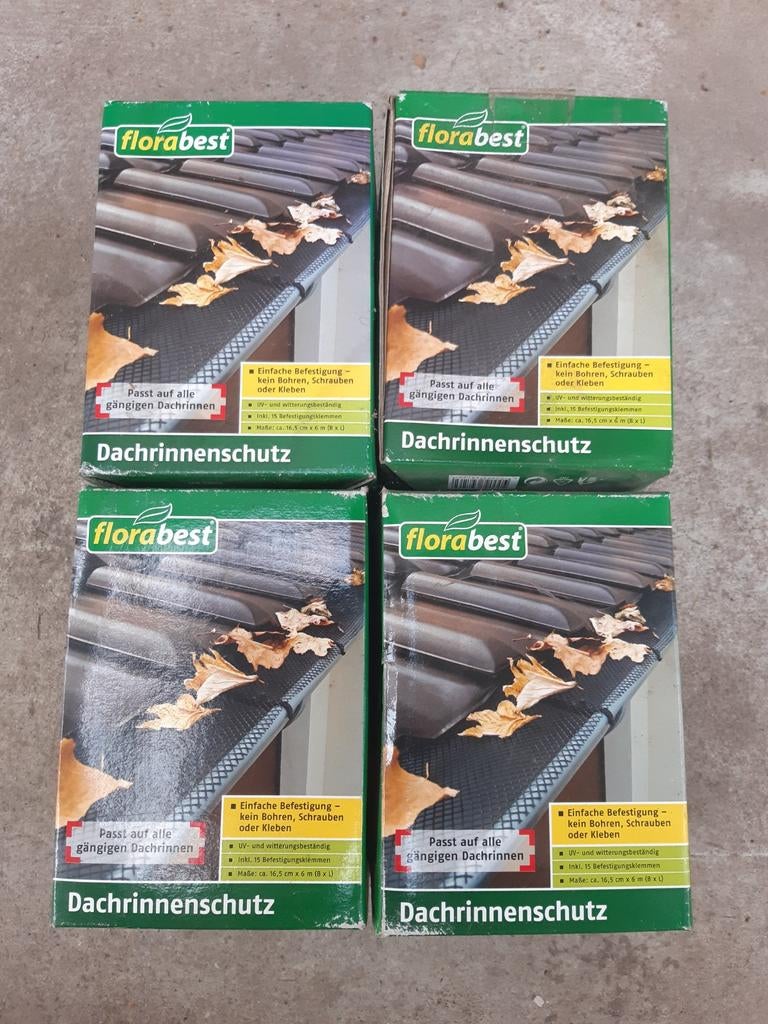 Florabest dakgoot bescherming.  24 meter. Nieuw, Overige materialen, Zwart, Nieuw, Ophalen of Verzenden