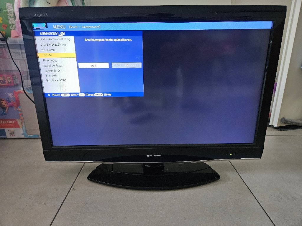 Sharp LCD tv 32 inch 100hz, Ophalen, Gebruikt, LCD, 80 tot 100 cm