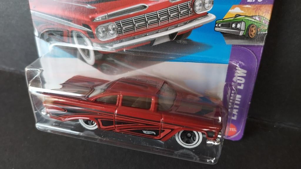 Chevrolet Chevy Impala 1959 1:64 Hotwheels Pol, 1186 MJ 1 NL, Auto, Verzenden, Nieuw