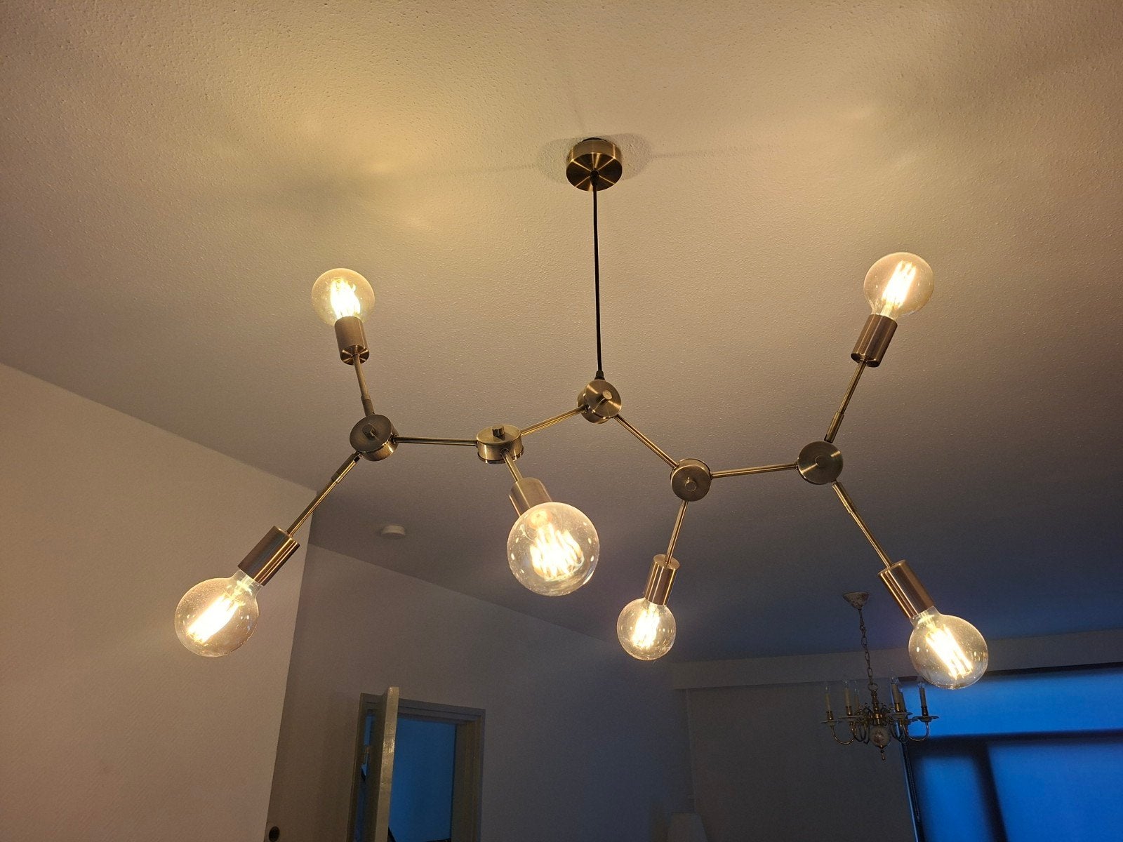 Hanglamp, mooi groot, messing kleur, Ophalen
