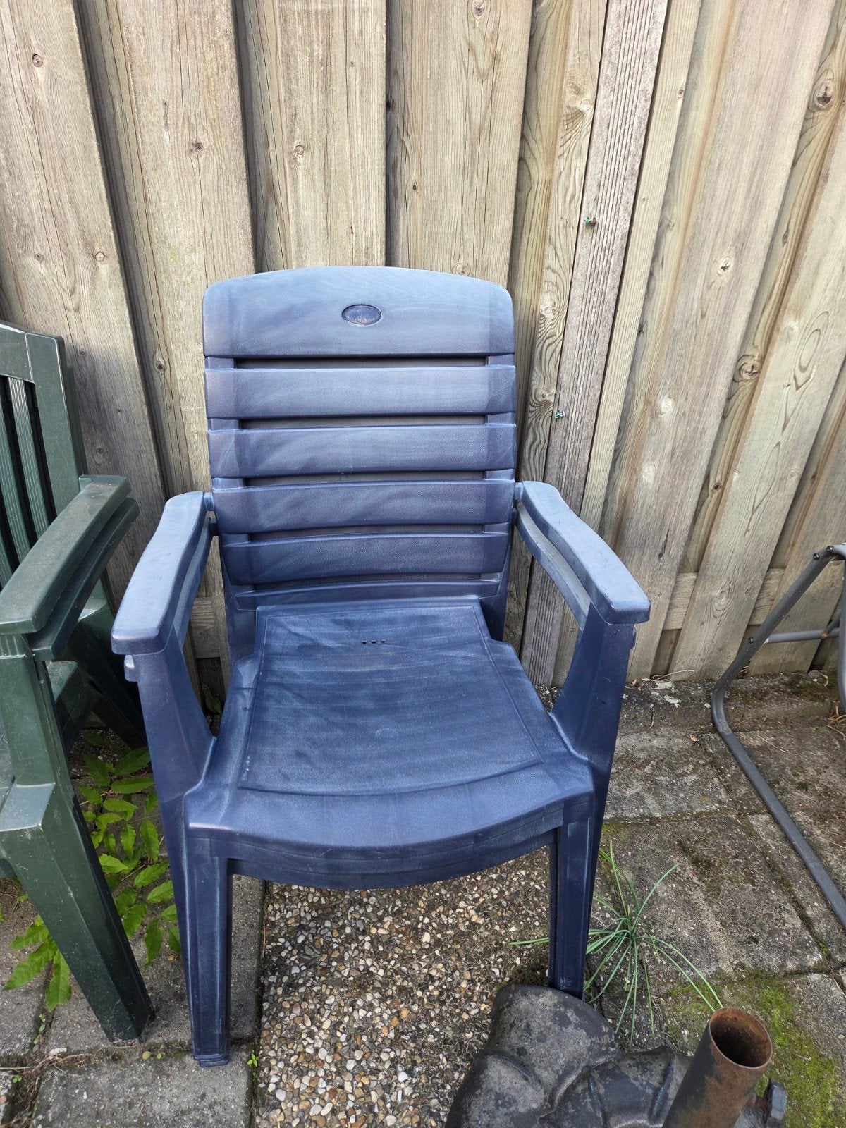 Tuinstoelen - Kunststof - Blauw en Groen, Ophalen, Gebruikt, Kunststof