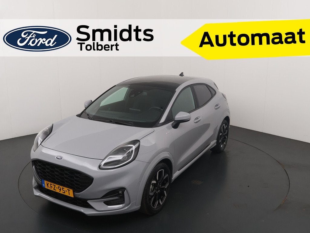 Ford Puma EcoBoost Hybrid 155 pk ST-Line X Automaat | Trekha, Leder en Stof, Bedrijf, 155 pk, Hybride Elektrisch/Benzine