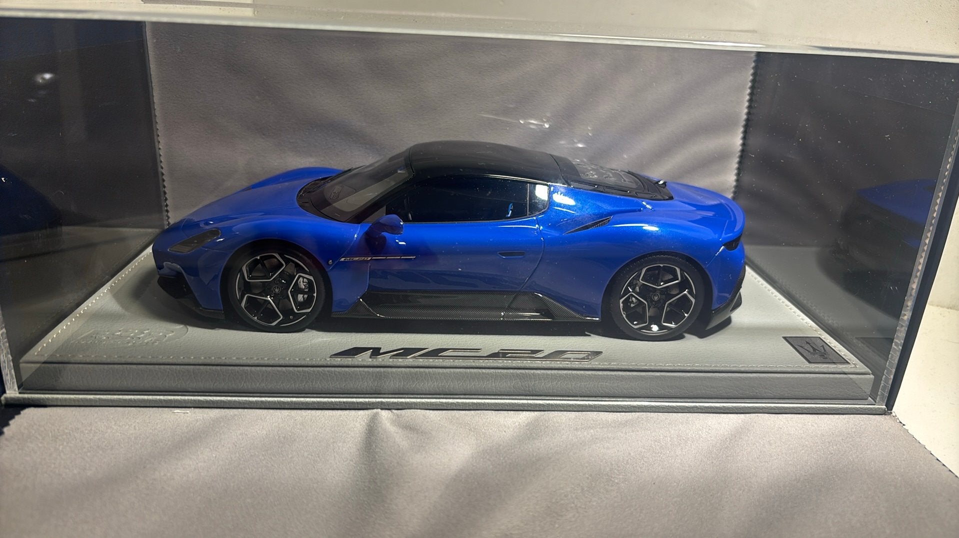 Maserati mc20 bleu BBR 1.18, Ophalen of Verzenden, A, A, A