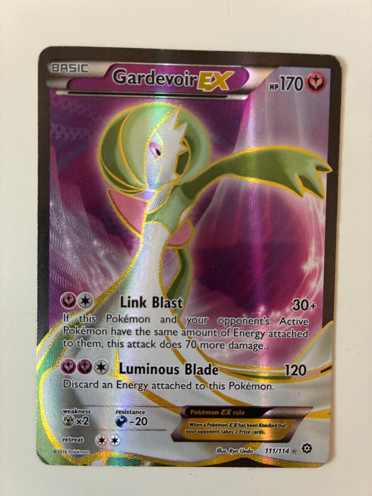 Gardevoir EX Pokémon Kaart (Foil), Hobby en Vrije tijd, Ophalen of Verzenden, Gebruikt, Losse kaart, Foil
