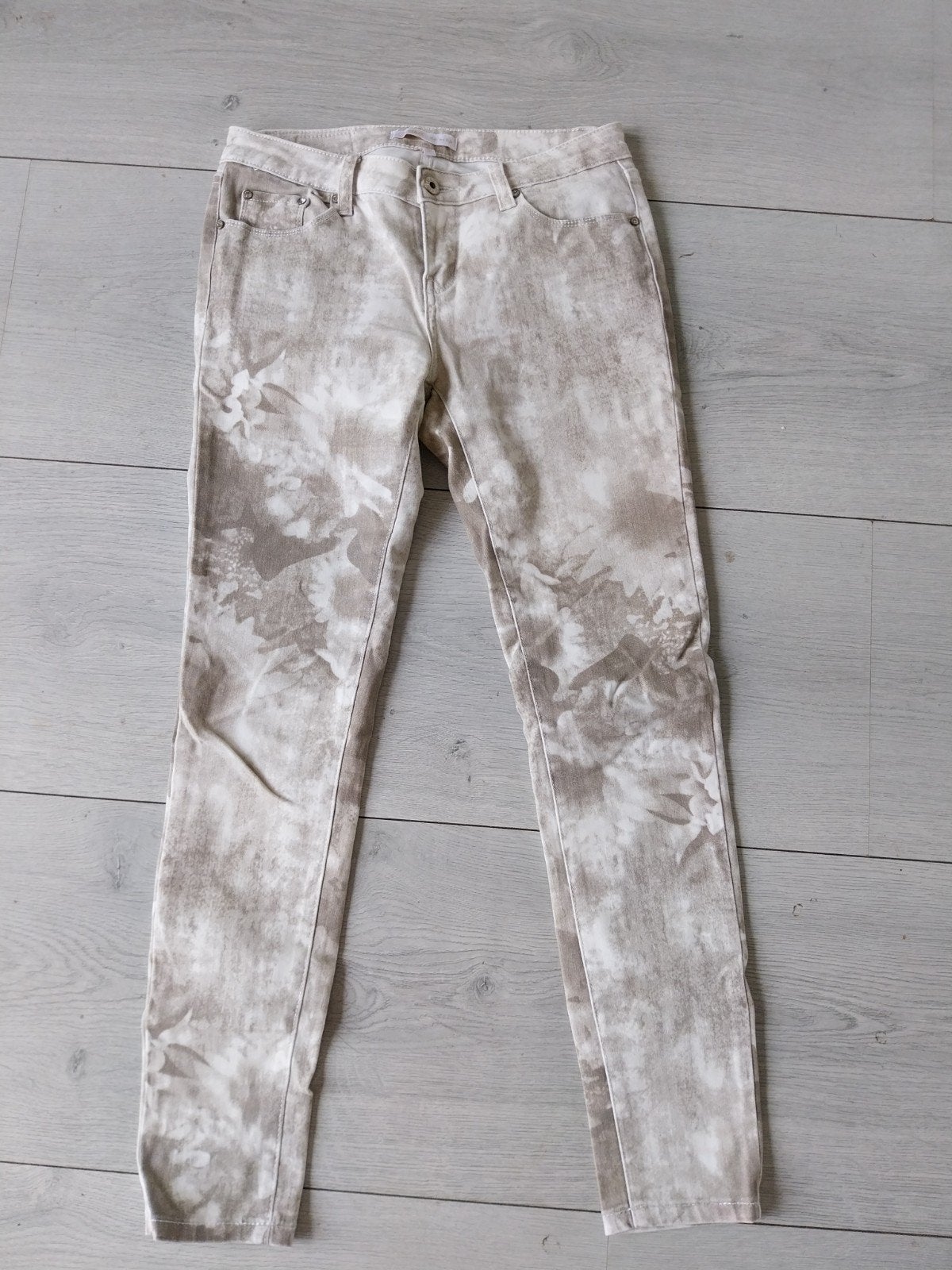 Stijlvolle beige creme Tie-Dye Jeans  maat 38 Toxik3, Maat 38/40 (M), Beige, Ophalen of Verzenden, Zo goed als nieuw